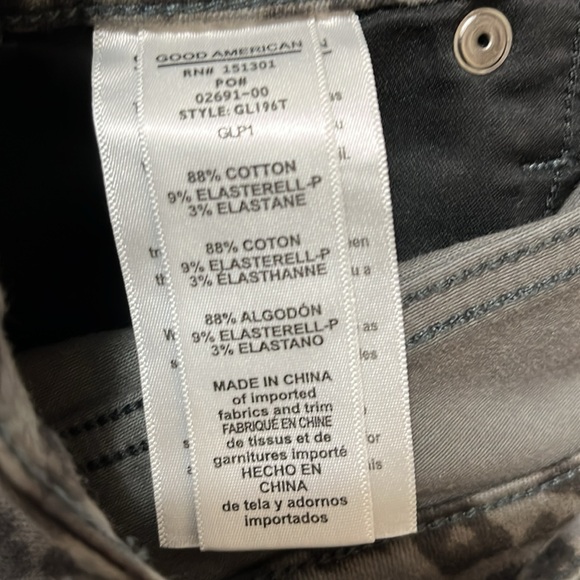 Cute leopard print Good American soft jeans brand new with tags - Picture 2 of 4